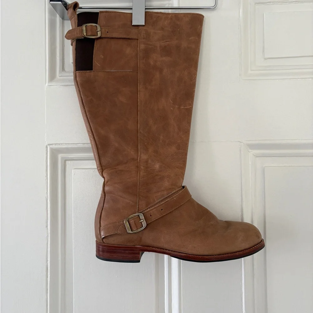 Wide Calf Boots-Real Leather. CUSTOM MADE. Size 8. More details in description. - Picture 4 of 12